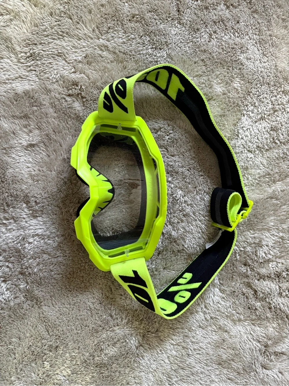 Neon Yellow VR/AR Protective Goggles with Adjustable Strap